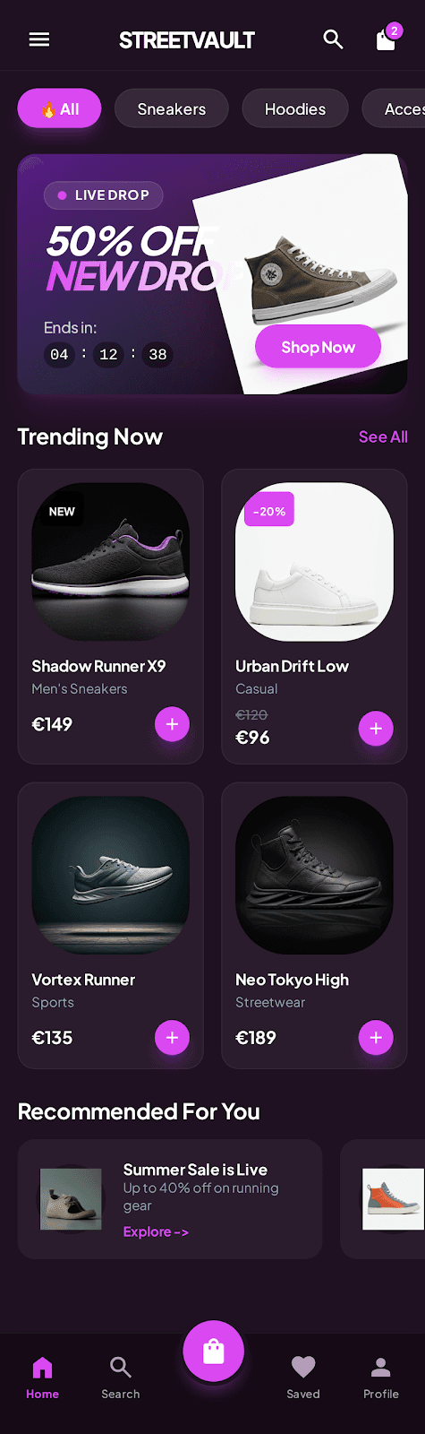 Retail E-Commerce Mobile App